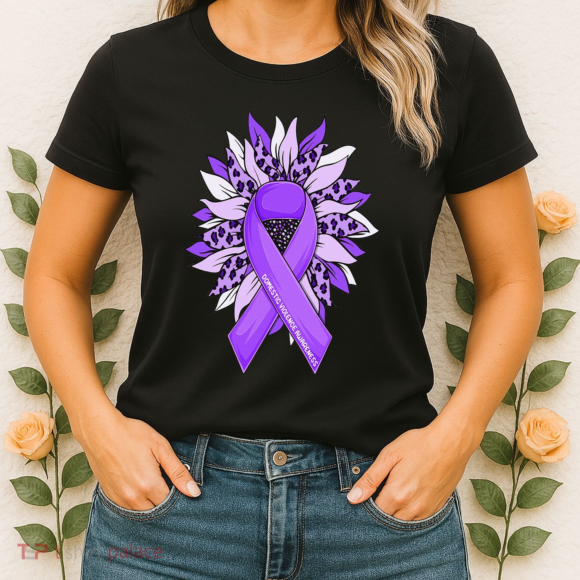 Stop Violence End the Silence Domestic Violence Awareness Women's T-Shirt