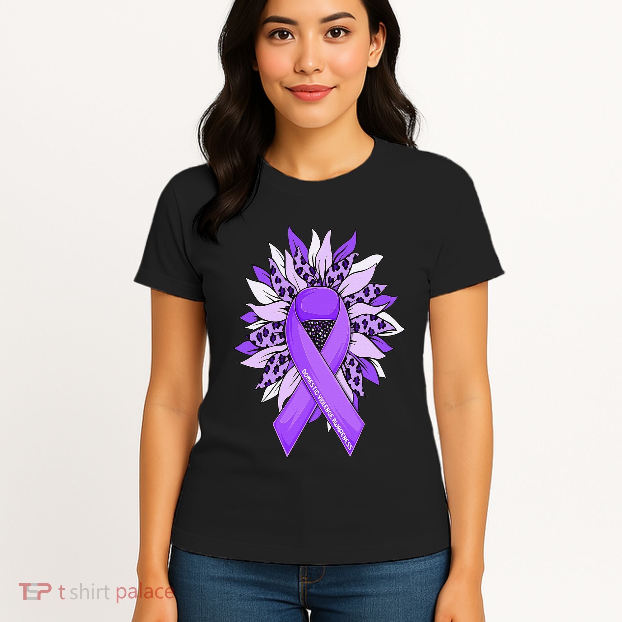 Stop Violence End the Silence Domestic Violence Awareness Women's T-Shirt