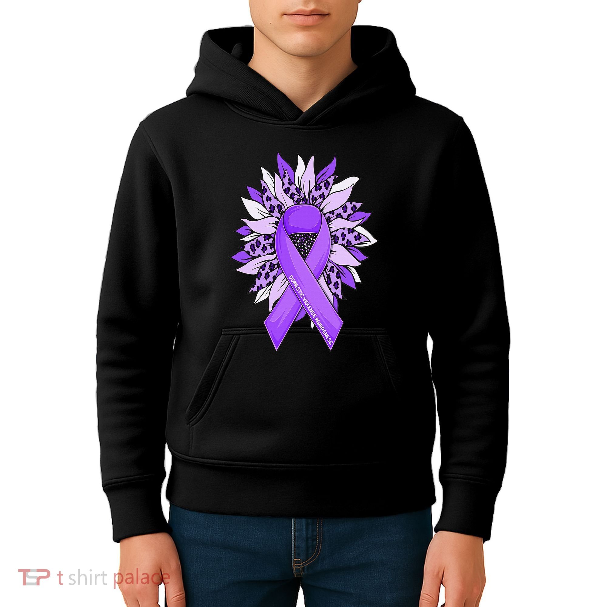 Stop Violence End the Silence Domestic Violence Awareness Kids Hoodie