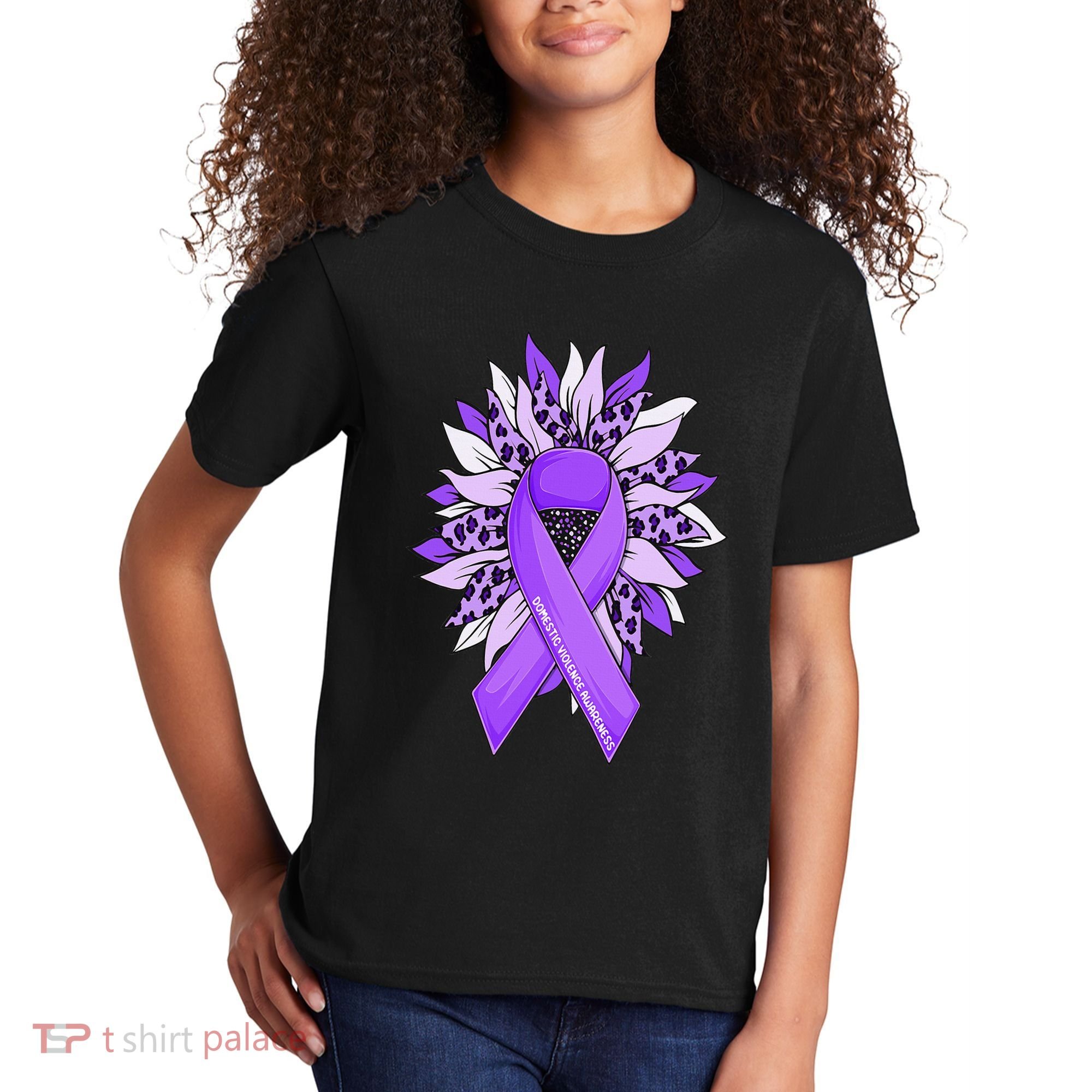 Stop Violence End the Silence Domestic Violence Awareness Kids T-Shirt
