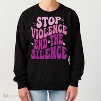 Stop Violence End the Silence Stop Domestic Violence Women's Sweatshirt thumb 0