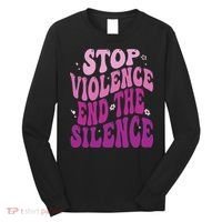 Stop Violence End the Silence Stop Domestic Violence Long Sleeve Shirt thumb 0