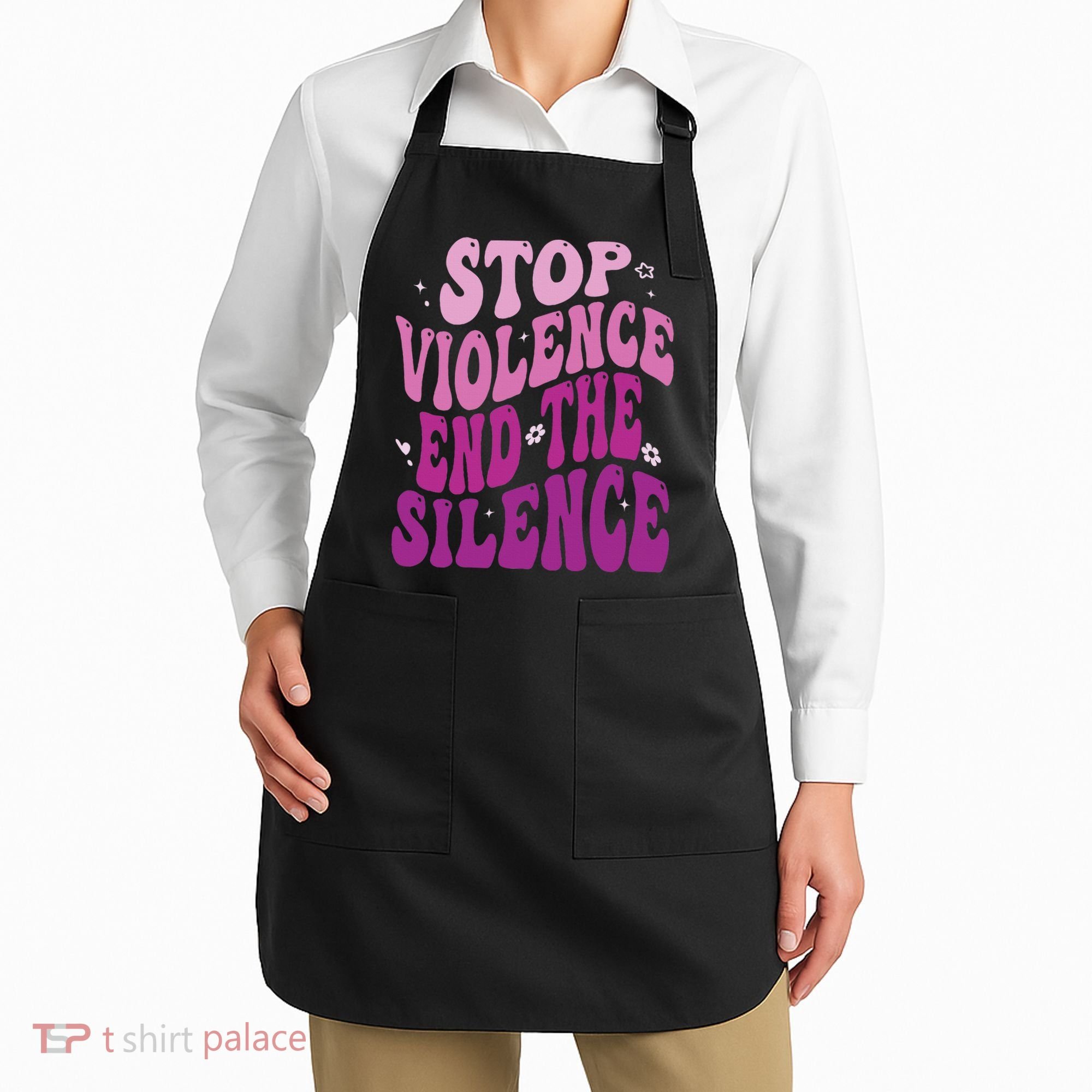 Stop Violence End the Silence Stop Domestic Violence Apron