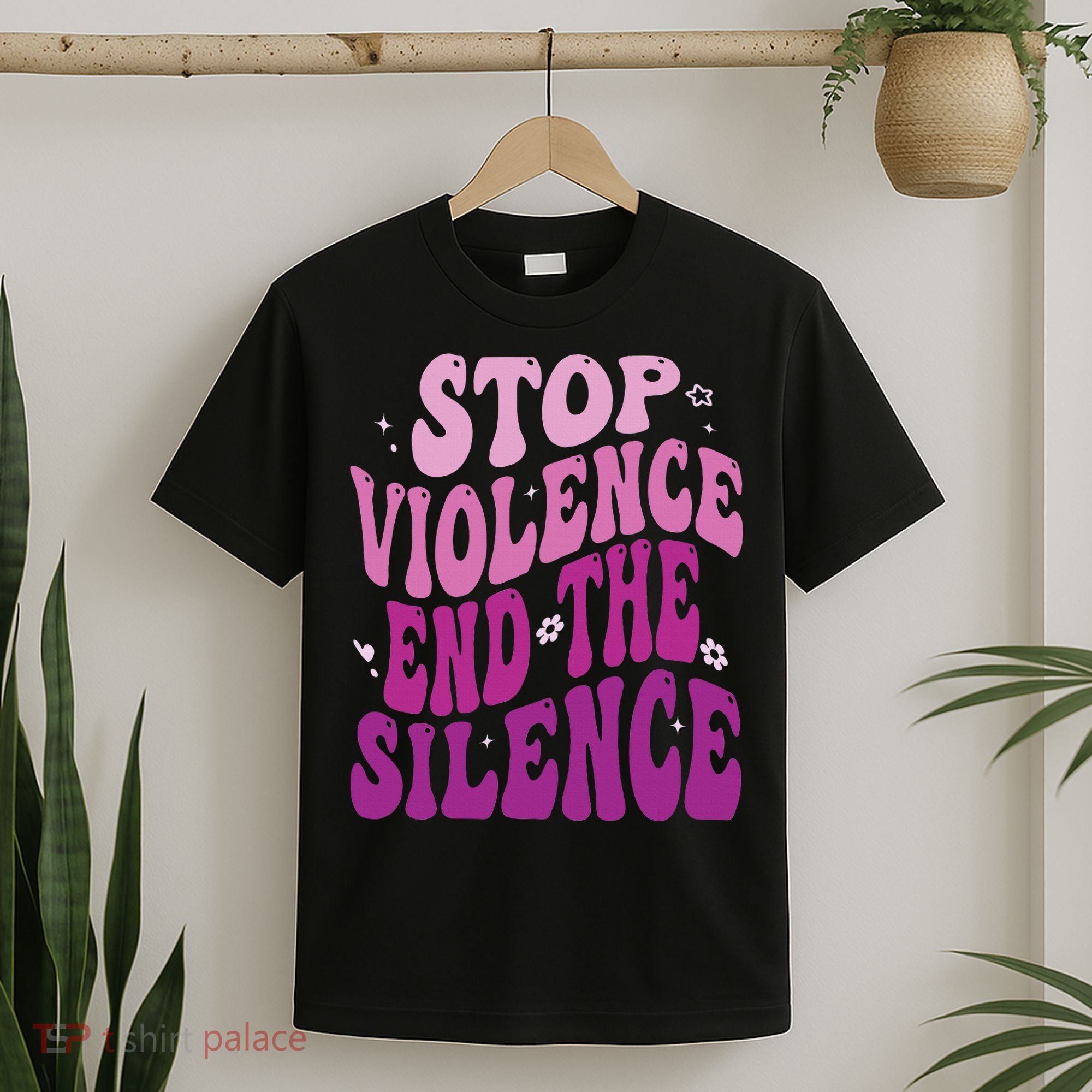 Stop Violence End the Silence Stop Domestic Violence T-Shirt