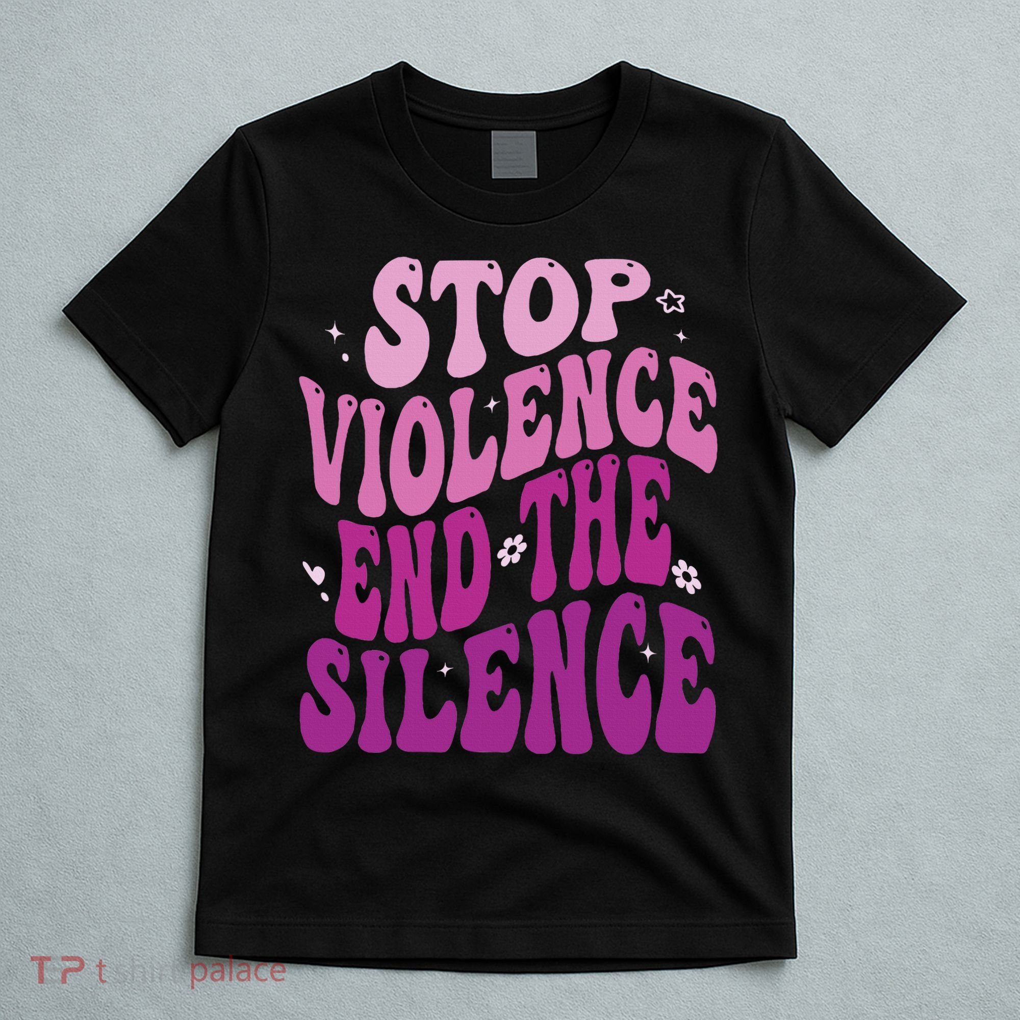 Stop Violence End the Silence Stop Domestic Violence T-Shirt