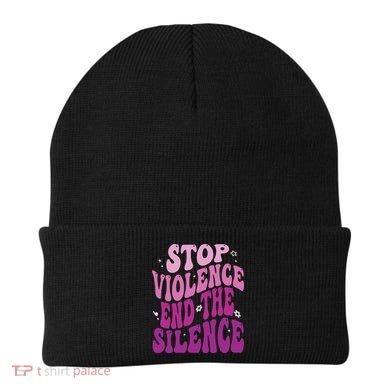 Stop Violence End the Silence Stop Domestic Violence Beanie