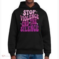 Stop Violence End the Silence Stop Domestic Violence District V.I.T. Heavyweight Hoodie thumb 0