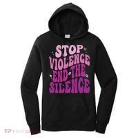 Stop Violence End the Silence Stop Domestic Violence Women's Hoodie thumb 0