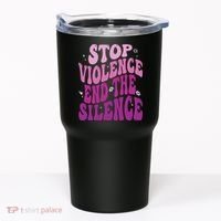 Stop Violence End the Silence Stop Domestic Violence Tumbler thumb 0