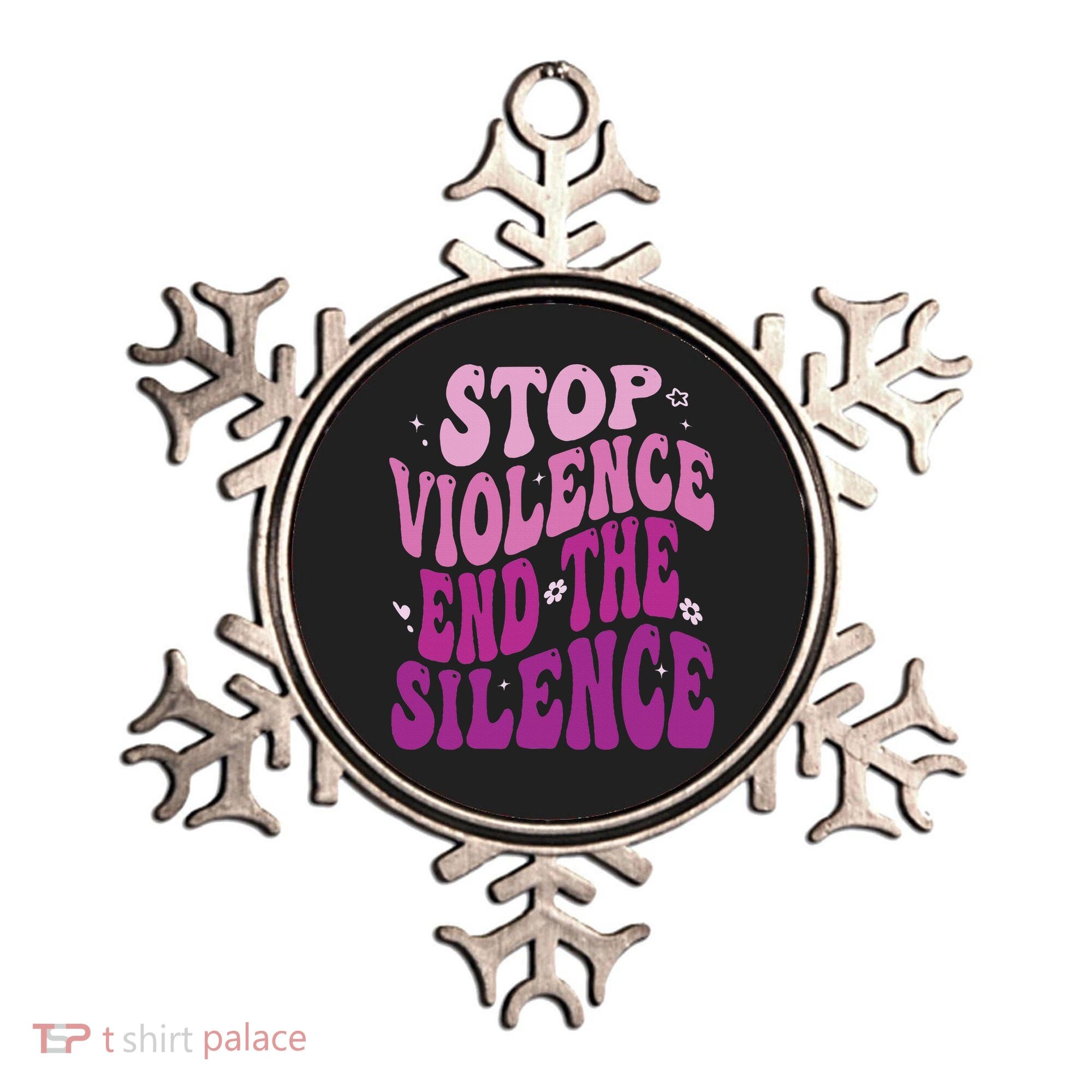 Stop Violence End the Silence Stop Domestic Violence Ornament