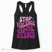 Stop Violence End the Silence Stop Domestic Violence Women's Tank Top thumb 0