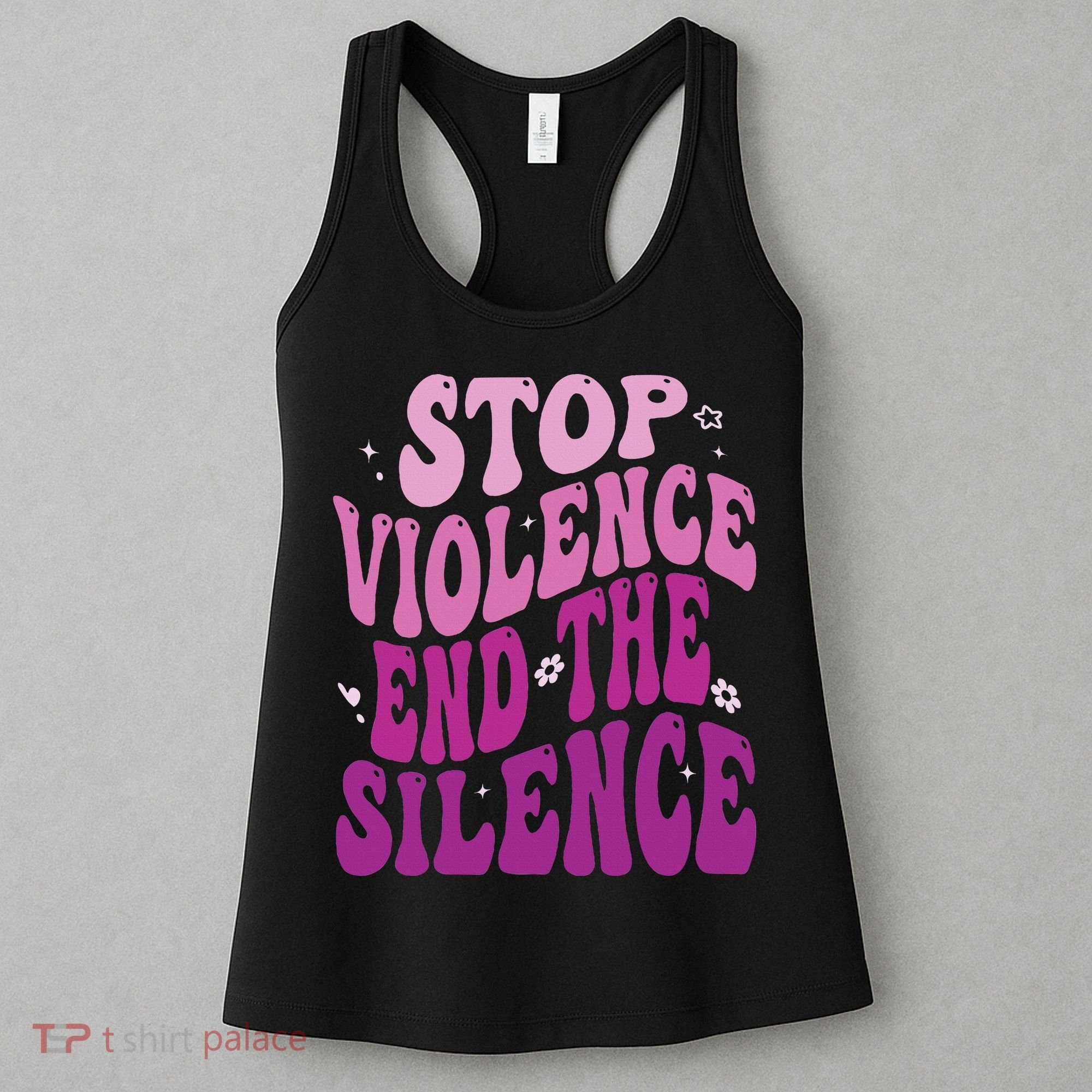 Stop Violence End the Silence Stop Domestic Violence Women's Tank Top