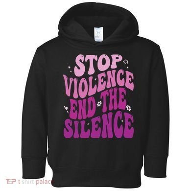 Stop Violence End the Silence Stop Domestic Violence Toddler Hoodie