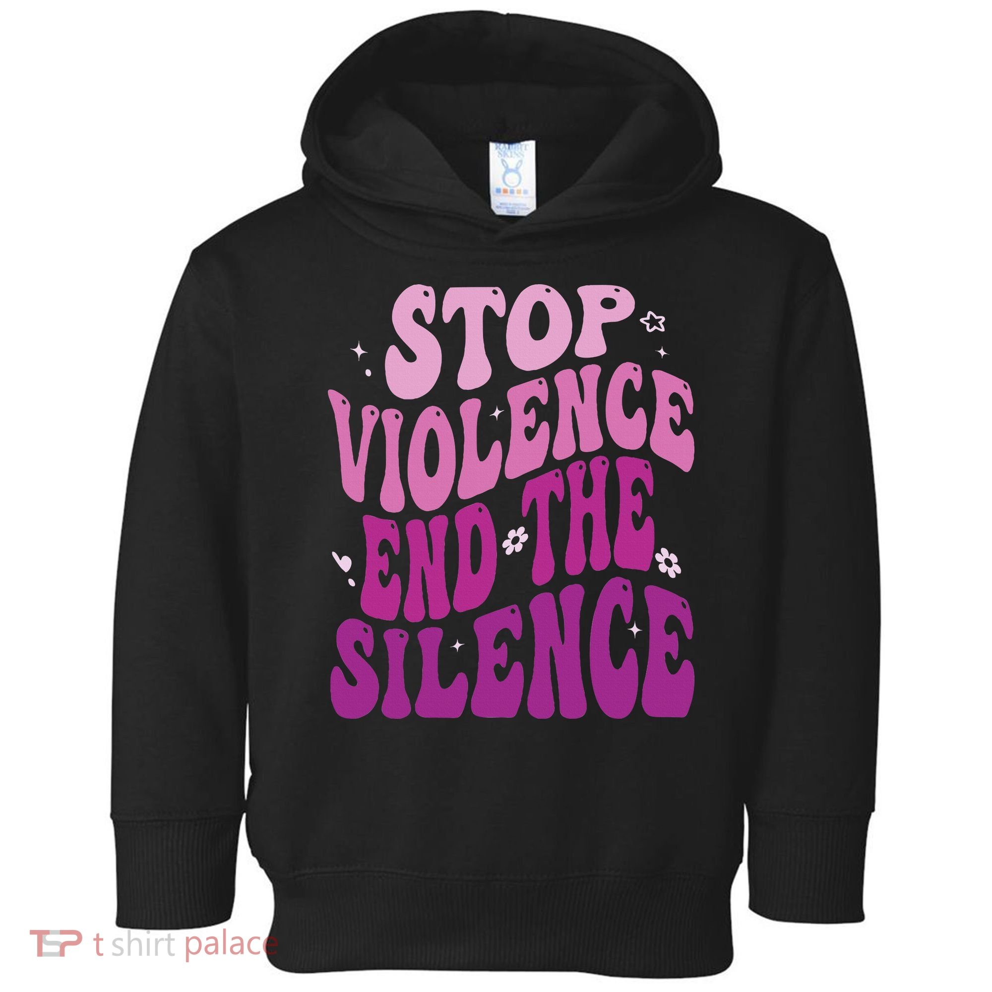Stop Violence End the Silence Stop Domestic Violence Toddler Hoodie