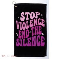 Stop Violence End the Silence Stop Domestic Violence Golf Towel thumb 0