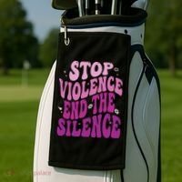Stop Violence End the Silence Stop Domestic Violence Golf Towel thumb 2