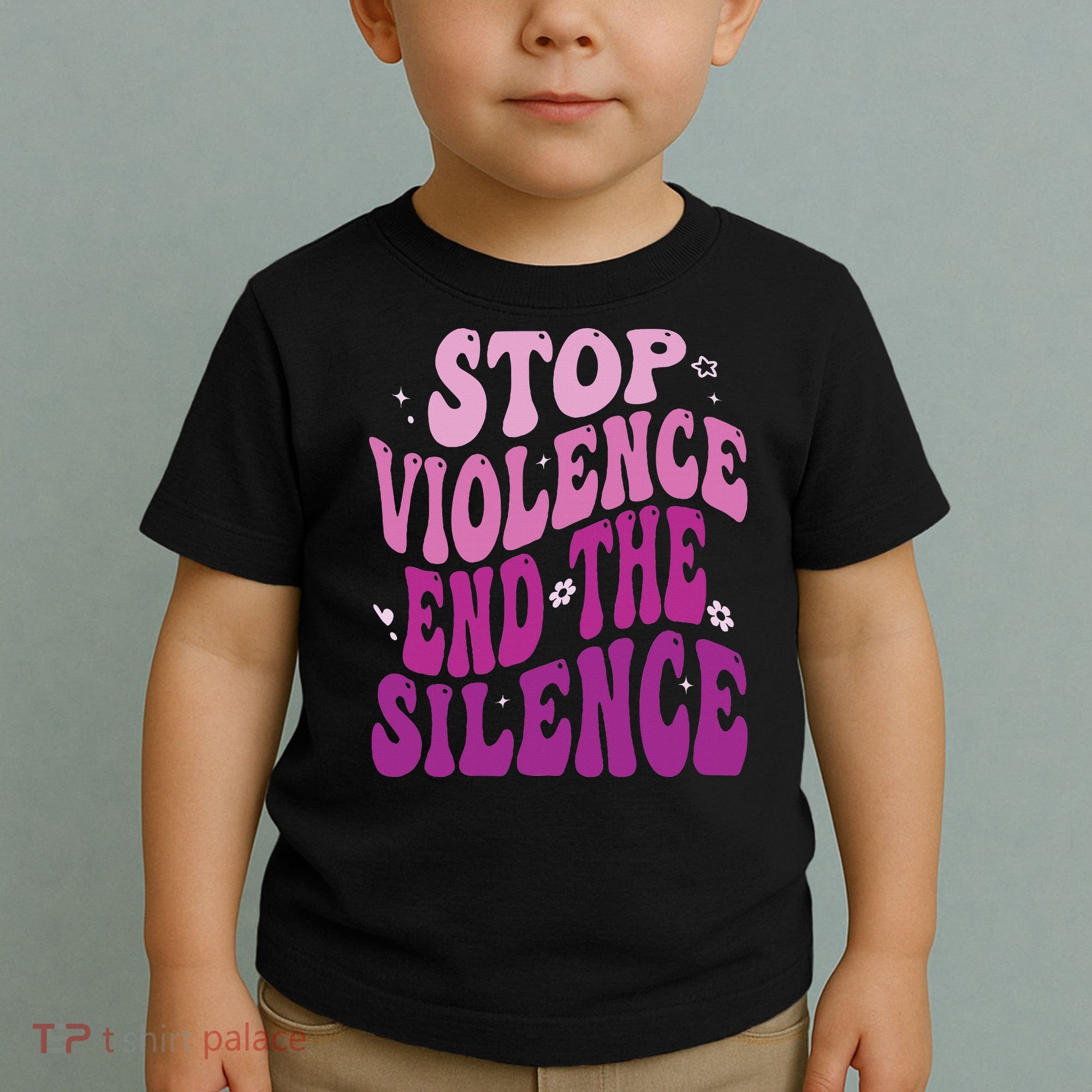 Stop Violence End the Silence Stop Domestic Violence Toddler T-Shirt