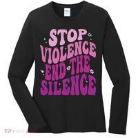Stop Violence End the Silence Stop Domestic Violence Women's Long Sleeve Shirt thumb 0