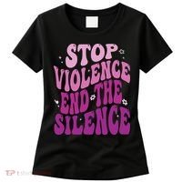 Stop Violence End the Silence Stop Domestic Violence Women's T-Shirt thumb 0
