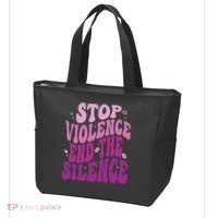 Stop Violence End the Silence Stop Domestic Violence Tote Bag thumb 3