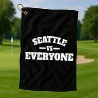 Seattle VS Everyone Golf Towel thumb 1