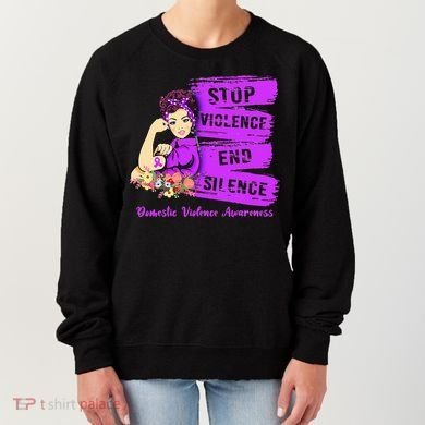 Stop Violence End Silence Domestic Violence Awareness Women's Sweatshirt