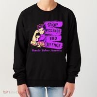 Stop Violence End Silence Domestic Violence Awareness Women's Sweatshirt thumb 0