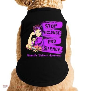 Stop Violence End Silence Domestic Violence Awareness Doggie Tank
