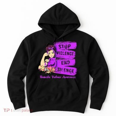 Stop Violence End Silence Domestic Violence Awareness Hoodie