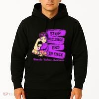 Stop Violence End Silence Domestic Violence Awareness Hoodie thumb 2