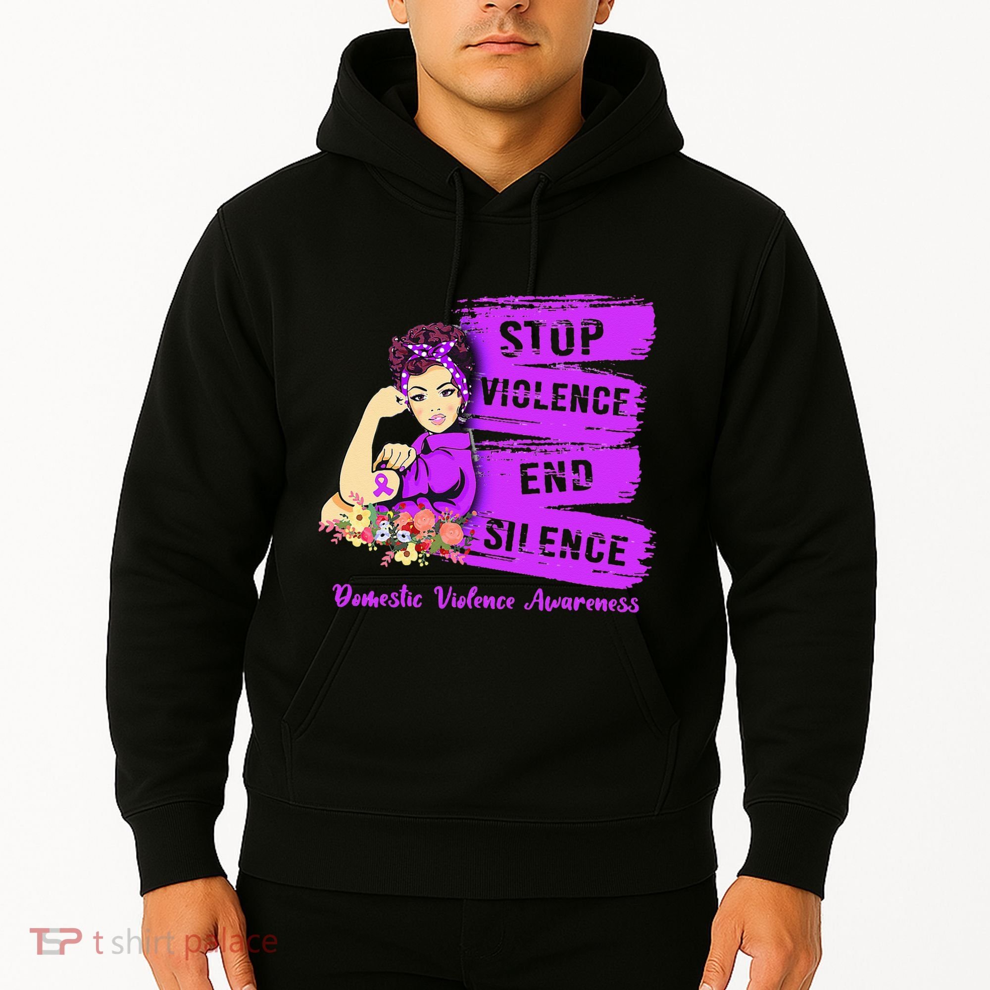 Stop Violence End Silence Domestic Violence Awareness Hoodie