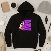 Stop Violence End Silence Domestic Violence Awareness Hoodie thumb 3