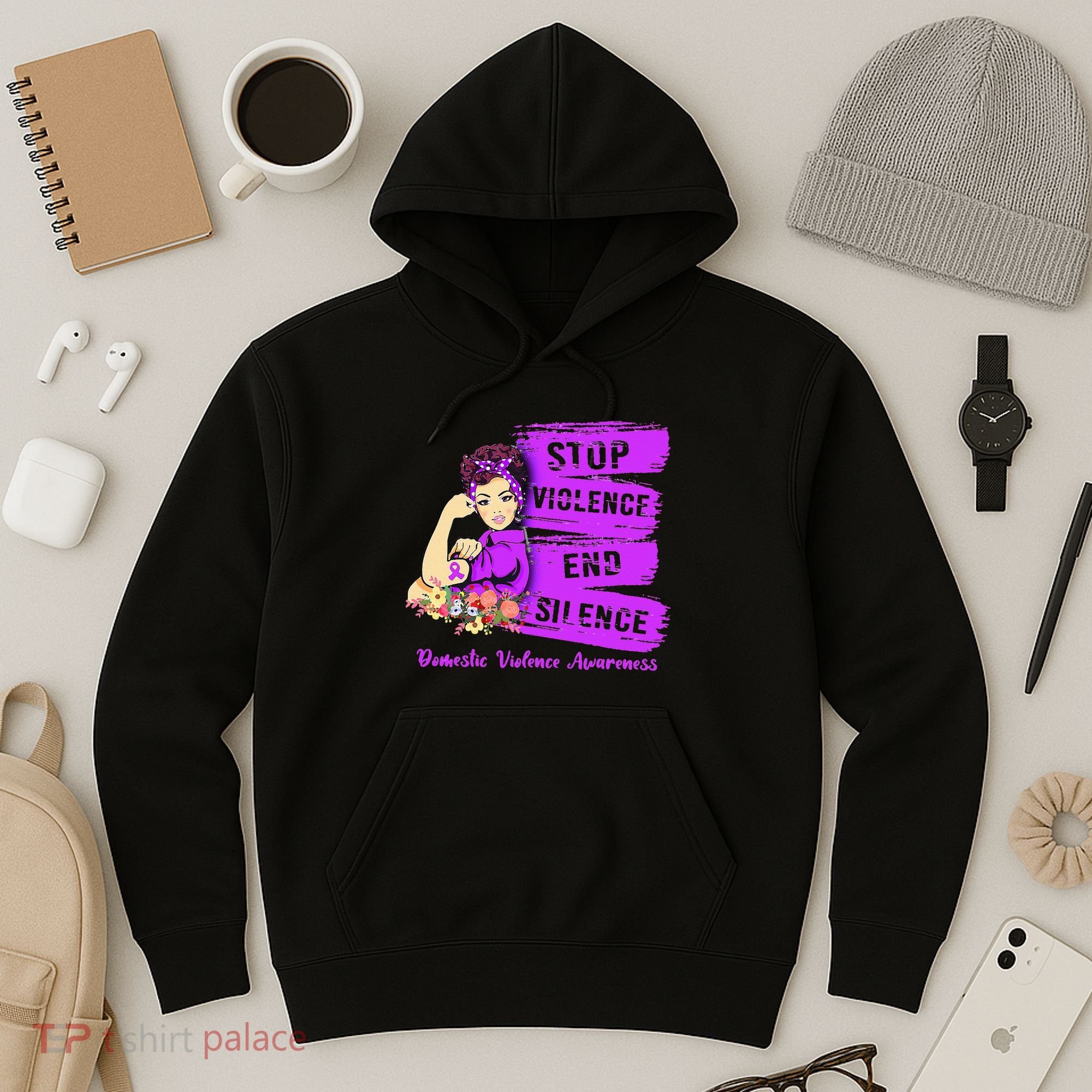 Stop Violence End Silence Domestic Violence Awareness Hoodie
