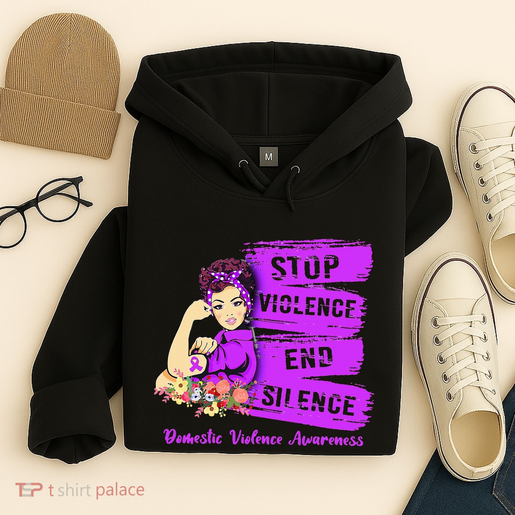 Stop Violence End Silence Domestic Violence Awareness Hoodie