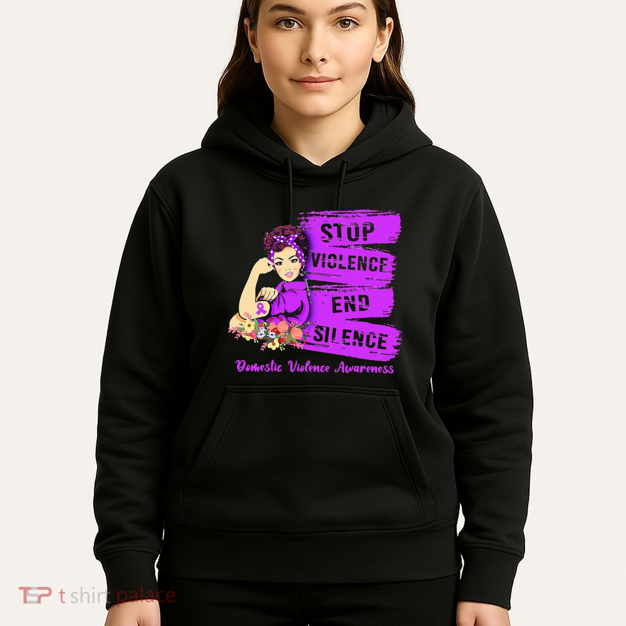 Stop Violence End Silence Domestic Violence Awareness Hoodie