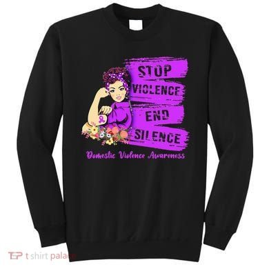 Stop Violence End Silence Domestic Violence Awareness Sweatshirt