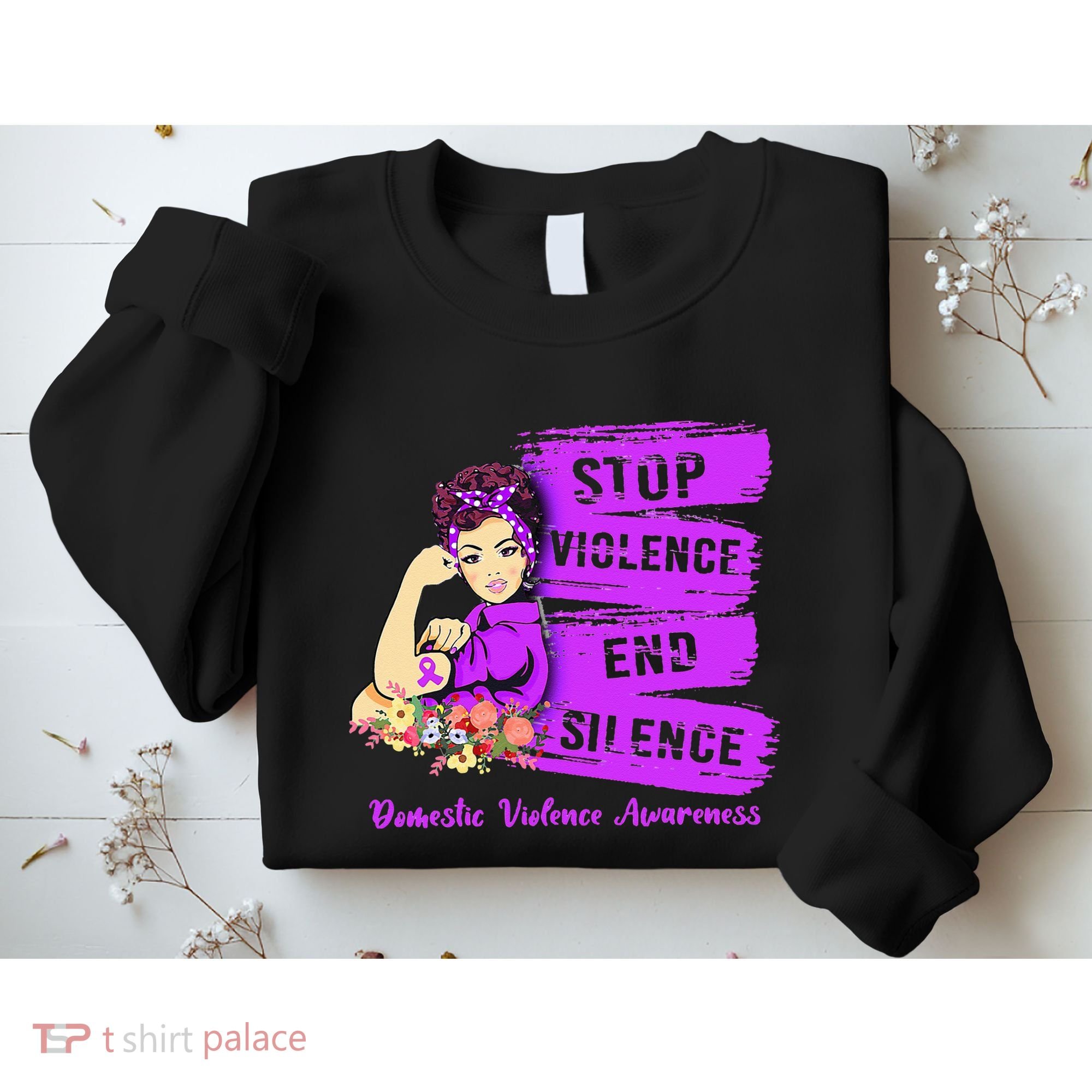 Stop Violence End Silence Domestic Violence Awareness Sweatshirt