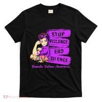Stop Violence End Silence Domestic Violence Awareness T-Shirt thumb 0