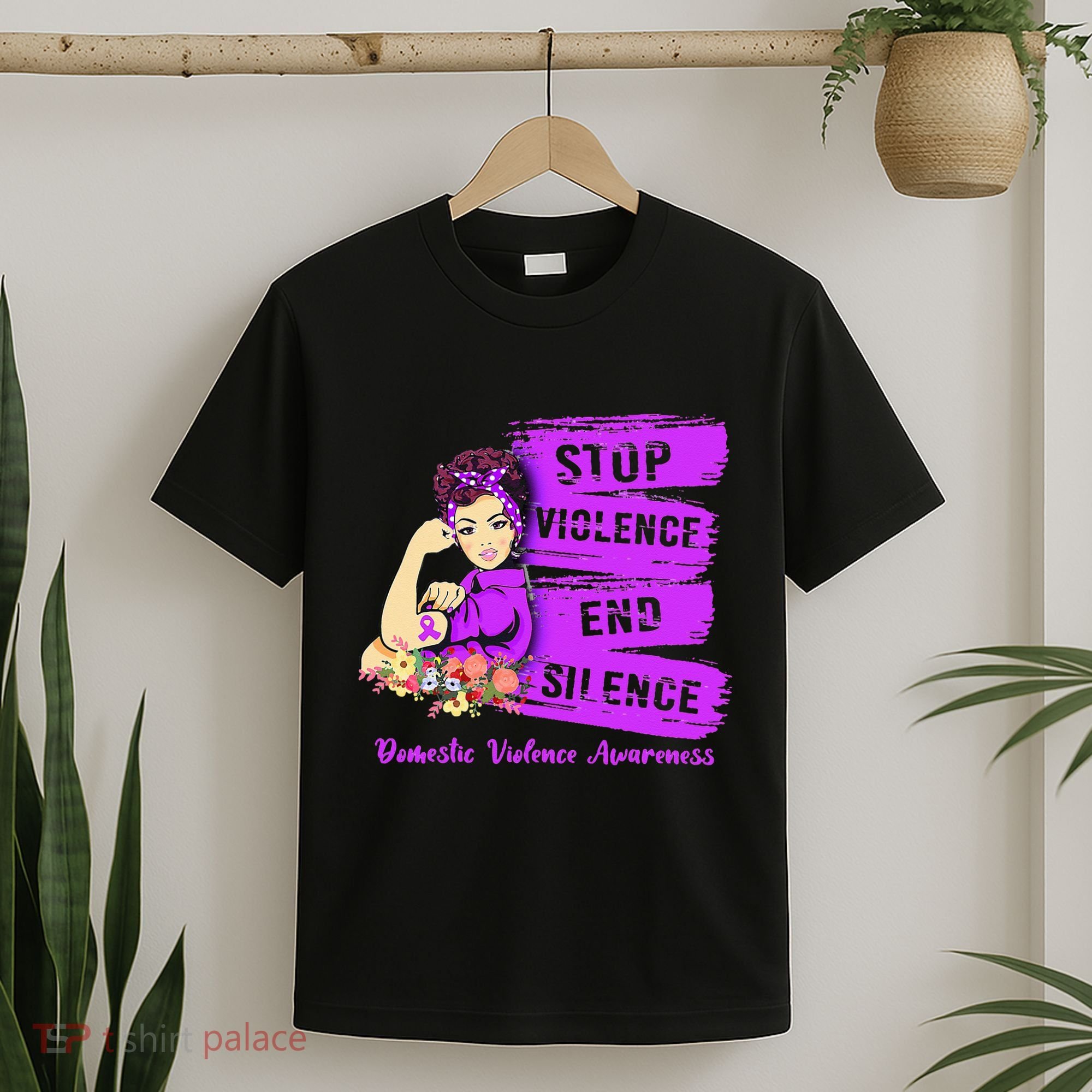 Stop Violence End Silence Domestic Violence Awareness T-Shirt