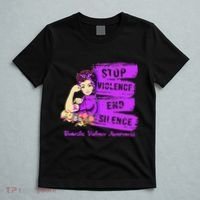 Stop Violence End Silence Domestic Violence Awareness T-Shirt thumb 5