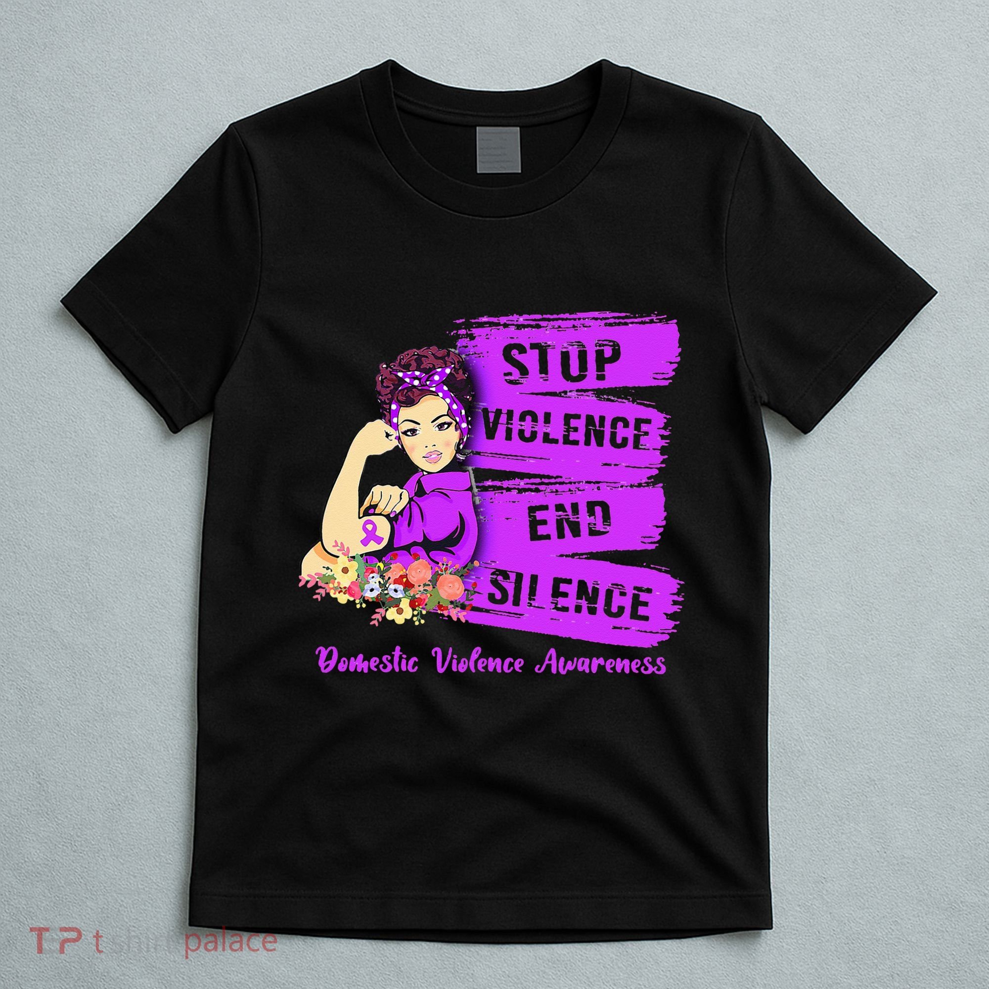 Stop Violence End Silence Domestic Violence Awareness T-Shirt