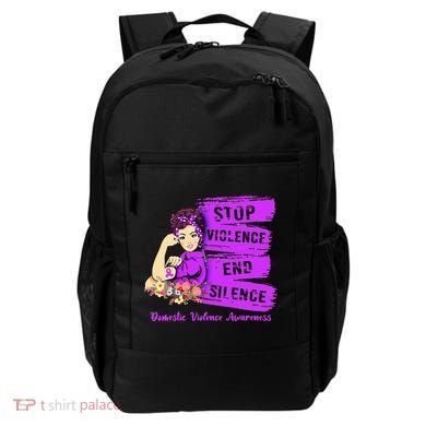 Stop Violence End Silence Domestic Violence Awareness Backpack