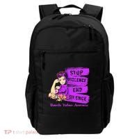 Stop Violence End Silence Domestic Violence Awareness Backpack thumb 0