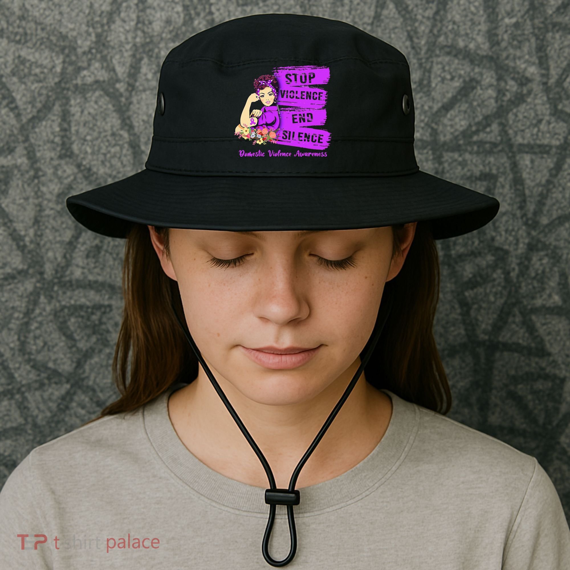 Stop Violence End Silence Domestic Violence Awareness Bucket Hat