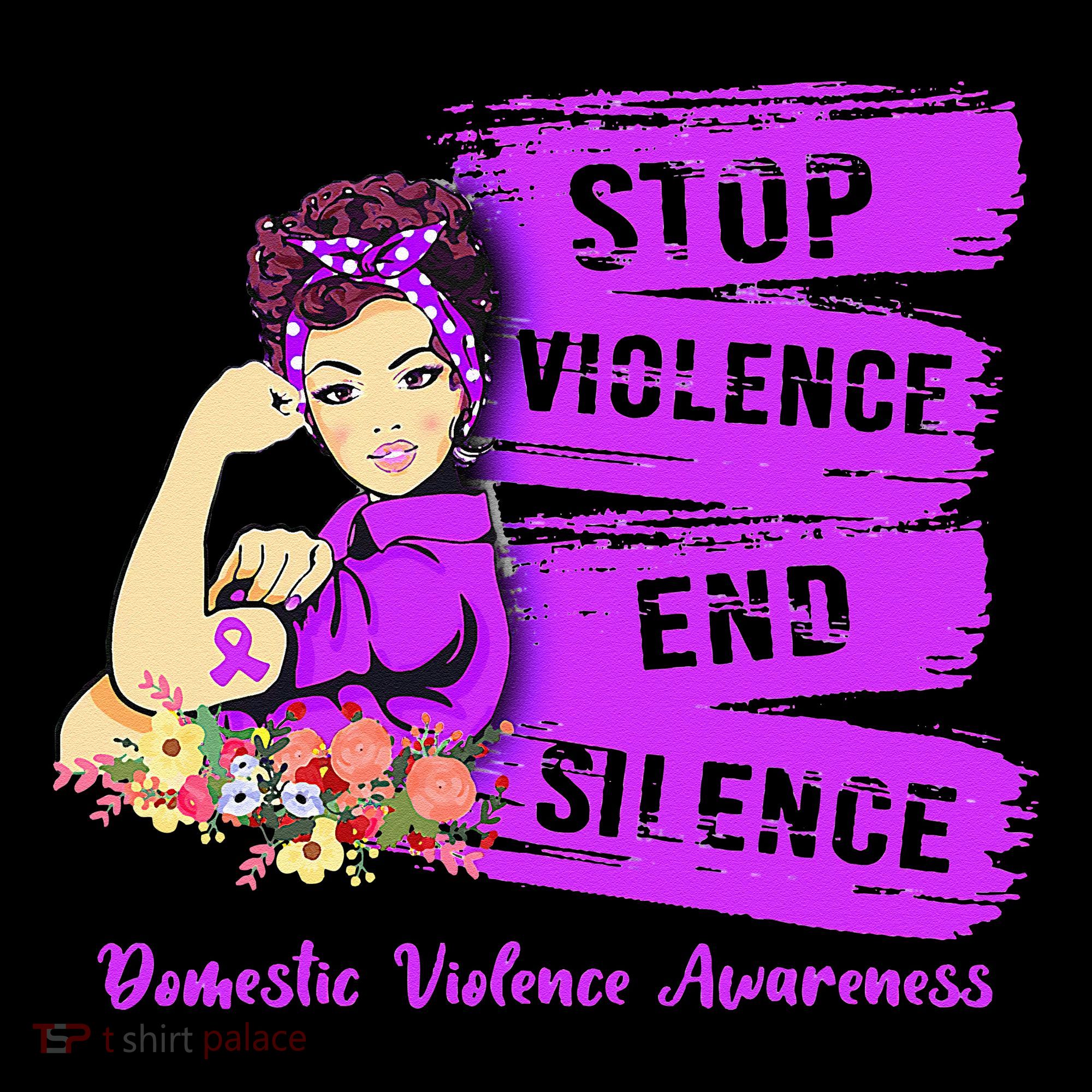 Stop Violence End Silence Domestic Violence Awareness Bucket Hat