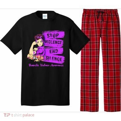 Stop Violence End Silence Domestic Violence Awareness Pajama Set