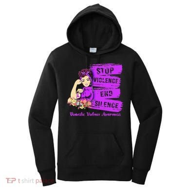 Stop Violence End Silence Domestic Violence Awareness Women's Hoodie