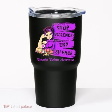 Stop Violence End Silence Domestic Violence Awareness Tumbler