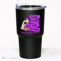 Stop Violence End Silence Domestic Violence Awareness Tumbler thumb 0