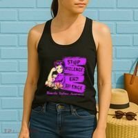 Stop Violence End Silence Domestic Violence Awareness Women's Tank Top thumb 2